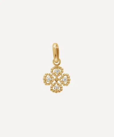 Gigi Clozeau 18ct Gold Lucky Clover Diamond Pendant Charm