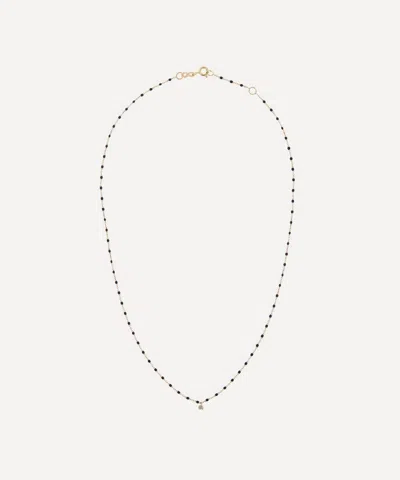 Gigi Clozeau 18ct Gold Mini Gigi Resin Bead And Diamond Necklace