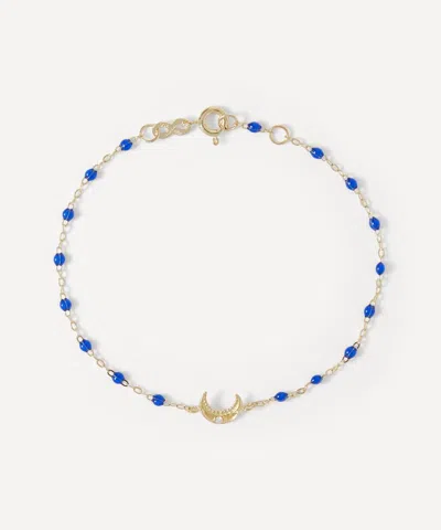 Gigi Clozeau 18ct Gold Moon Lapis Diamond Bracelet