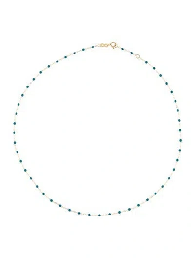 Pre-owned Gigi Clozeau 18k Classic Gigi Jeans Bead Necklace, 16.5" In Multi