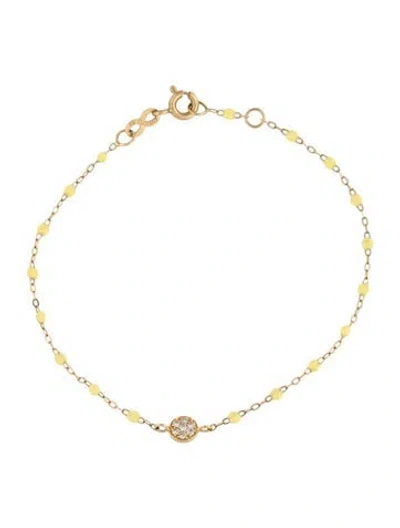 Pre-owned Gigi Clozeau 18k Diamond & Resin Mimosa Bracelet, 6.75" In Multicolor