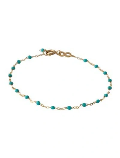 Pre-owned Gigi Clozeau 18k Resin Classic Gigi Bracelet, 6" In Blue