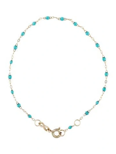 Pre-owned Gigi Clozeau 18k Resin Classic Gigi Bracelet, 6.5" In Blue