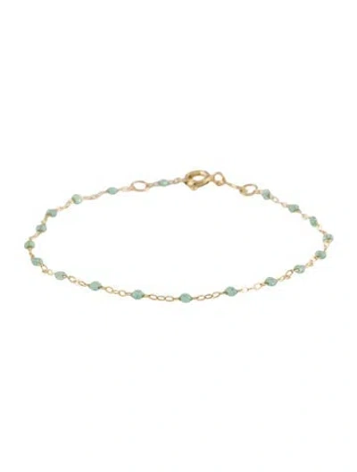 Pre-owned Gigi Clozeau 18k Resin Classic Gigi Bracelet, 6.5" In Green
