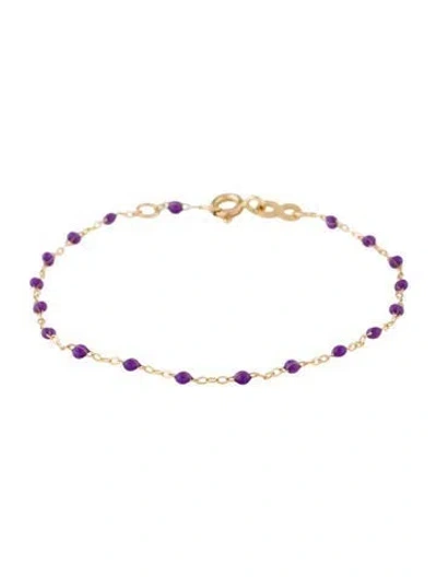 Pre-owned Gigi Clozeau 18k Resin Classic Gigi Bracelet, 6.5" In Purple