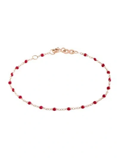 Pre-owned Gigi Clozeau 18k Resin Classic Gigi Bracelet, 6.5" In Red