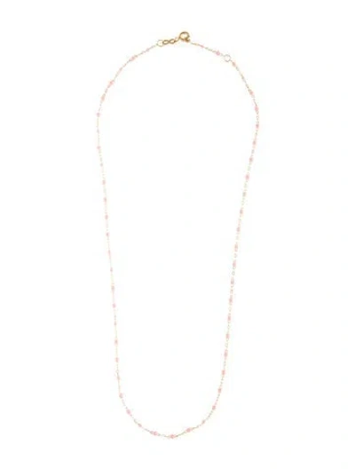 Pre-owned Gigi Clozeau 18k Resin Classic Gigi Chain Necklace, 16.25" In Pink