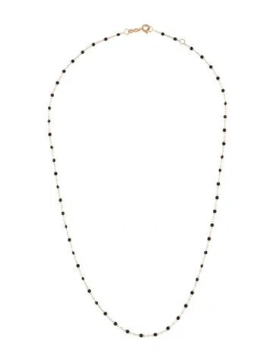 Pre-owned Gigi Clozeau 18k Resin Classic Gigi Chain Necklace, 18" In Black