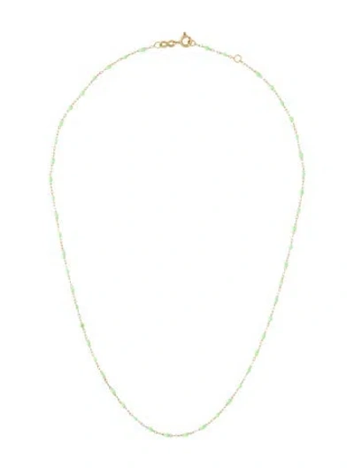 Pre-owned Gigi Clozeau 18k Resin Classic Gigi Necklace, 16.5" In Green