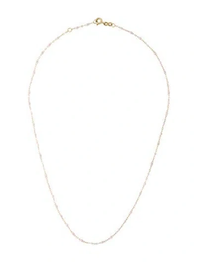 Pre-owned Gigi Clozeau 18k Resin Classic Gigi Necklace, 16.5" In Pink