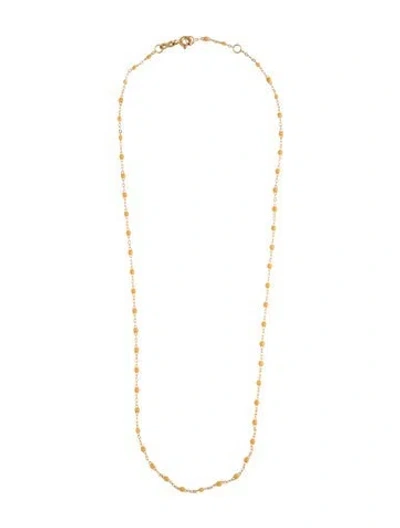 Pre-owned Gigi Clozeau 18k Resin Classic Gigi Necklace, 17" In Orange