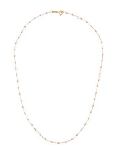 Pre-owned Gigi Clozeau 18k Resin Classic Gigi Rosée Necklace, 16.5" In Pink