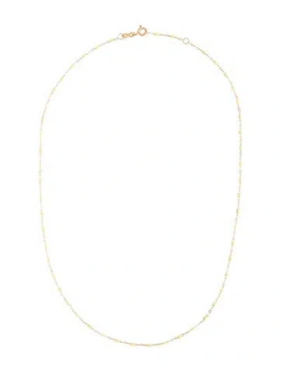 Pre-owned Gigi Clozeau 18k Resin 'classic Gigi Sky' Necklace, 16" In Yellow