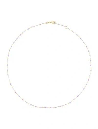 Pre-owned Gigi Clozeau 18k Resin Parme Classic Gigi Chain Necklace, 16.5" In Purple