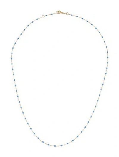 Pre-owned Gigi Clozeau 18k Resin 'sky Classic' Necklace, 19.75" In Blue