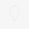 Gigi Clozeau 18k Rose Gold Classic Gigi 42 Cm Beaded Necklace In Pink
