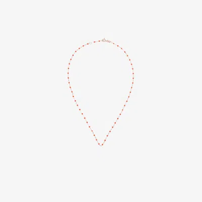 Gigi Clozeau 18k Rose Gold Classic Gigi 42 Cm Beaded Necklace In Pink