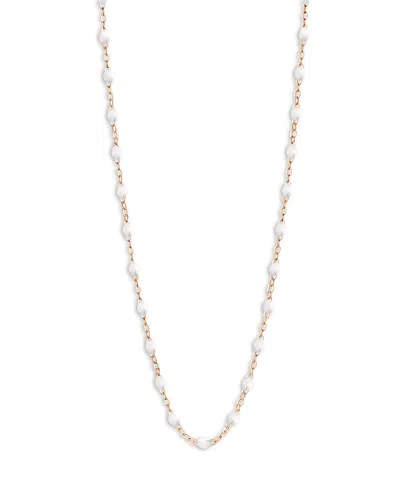 Gigi Clozeau 18k Rose Gold Classic Gigi Resin Bead Collar Necklace, 16.5 In White/rose Gold