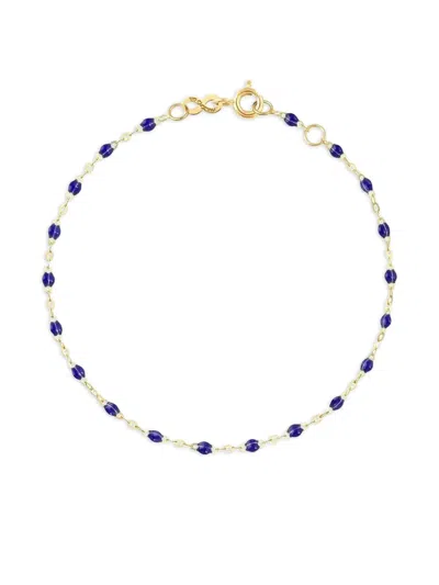 Gigi Clozeau 18k Yellow Gold Beaded Bracelet In Blue