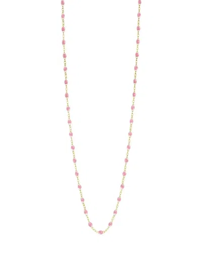 Gigi Clozeau 18k Yellow Gold Classic Gigi Beaded Necklace In Pink