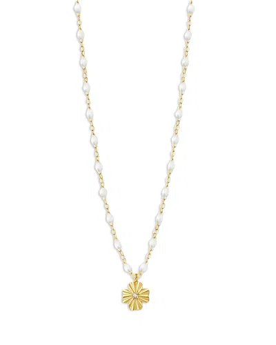 Gigi Clozeau 18k Yellow Gold Classic Gigi Clover Lumiere Necklace, 16.5 In White