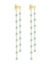 Gigi Clozeau 18k Yellow Gold Classic Gigi Dancing Earrings In Blue/gold