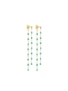 Gigi Clozeau 18k Yellow Gold Classic Gigi Dangle Earrings In Green