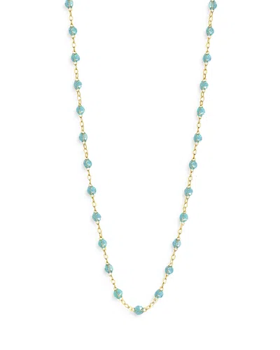 Gigi Clozeau 18k Yellow Gold Classic Gigi Resin Bead Collar Necklace, 16.5 In Aqua