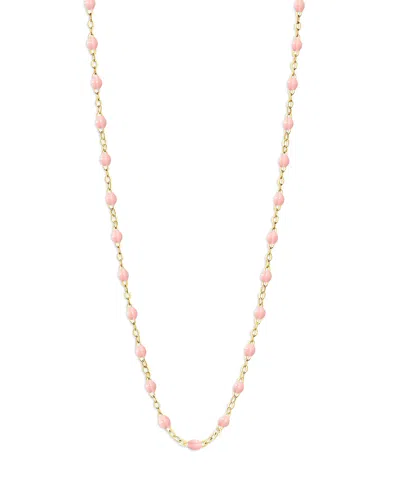 Gigi Clozeau 18k Yellow Gold Classic Gigi Resin Bead Collar Necklace, 16.5 In Baby Pink