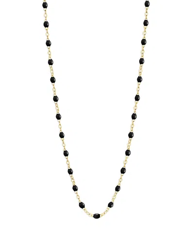 Gigi Clozeau 18k Yellow Gold Classic Gigi Resin Bead Collar Necklace, 16.5 In Black