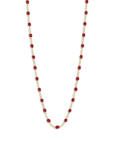 Gigi Clozeau 18k Yellow Gold Classic Gigi Resin Bead Collar Necklace, 16.5 In Cherry