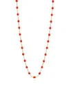 Gigi Clozeau 18k Yellow Gold Coral Necklace In Coral