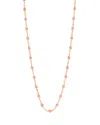 Gigi Clozeau 18k Yellow Gold Classic Gigi Resin Bead Collar Necklace, 16.5 In Fushcia