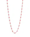Gigi Clozeau 18k Yellow Gold Classic Gigi Resin Bead Collar Necklace, 16.5 In Pink
