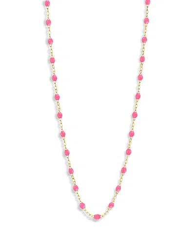 Gigi Clozeau 18k Yellow Gold Classic Gigi Resin Bead Collar Necklace, 16.5 In Pink