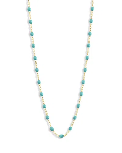 Gigi Clozeau 18k Yellow Gold Classic Gigi Resin Bead Collar Necklace, 16.5 In Turquoise
