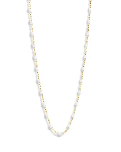 Gigi Clozeau 18k Yellow Gold Classic Gigi Resin Bead Collar Necklace, 16.5 In White