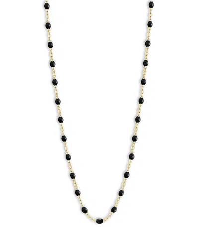 Gigi Clozeau 18k Yellow Gold Classic Gigi Resin Bead Collar Necklace, 17.7 In Black/gold