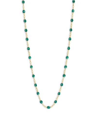 Gigi Clozeau 18k Yellow Gold Classic Gigi Resin Bead Collar Necklace, 17.7 In Green/gold