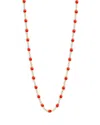 Gigi Clozeau 18k Yellow Gold Classic Gigi Resin Bead Collar Necklace, 17.7 In Poppy/gold