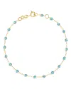 Gigi Clozeau 18k Yellow Gold Classic Gigi Resin Bracelet In Aqua