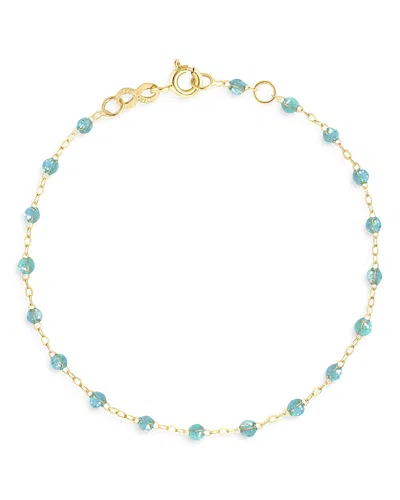 Gigi Clozeau 18k Yellow Gold Classic Gigi Resin Bracelet In Aqua