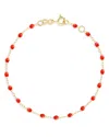 Gigi Clozeau 18k Yellow Gold Classic Gigi Resin Bracelet In Coral
