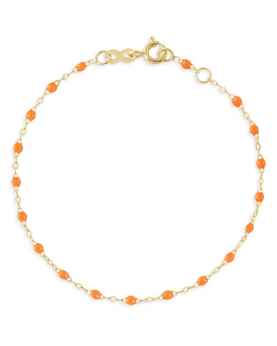 Gigi Clozeau 18k Yellow Gold Classic Gigi Resin Bracelet In Orange
