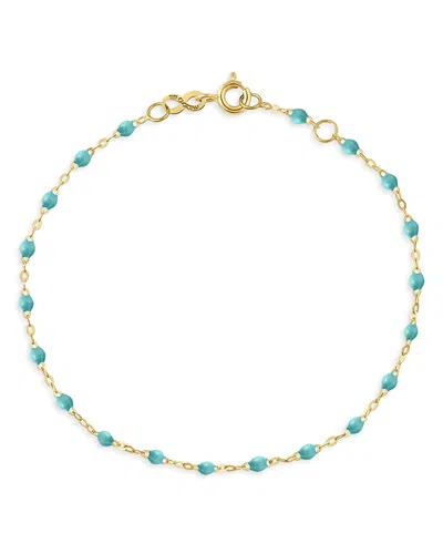 Gigi Clozeau 18k Yellow Gold Classic Gigi Resin Bracelet In Turquoise Green