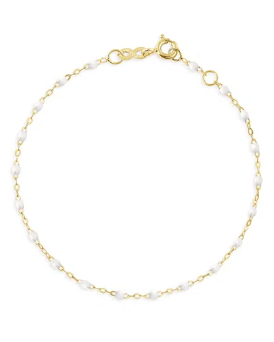 Gigi Clozeau 18k Yellow Gold Classic Gigi Resin Bracelet In White
