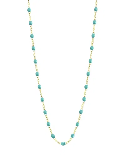 Gigi Clozeau 18k Yellow Gold Classic Gigi Turquoise Necklace In Brown