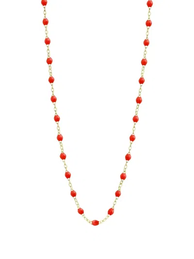 GIGI CLOZEAU 18K YELLOW GOLD CORAL NECKLACE