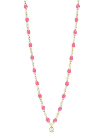 Gigi Clozeau 18k Yellow Gold Diamond Necklace In Brown