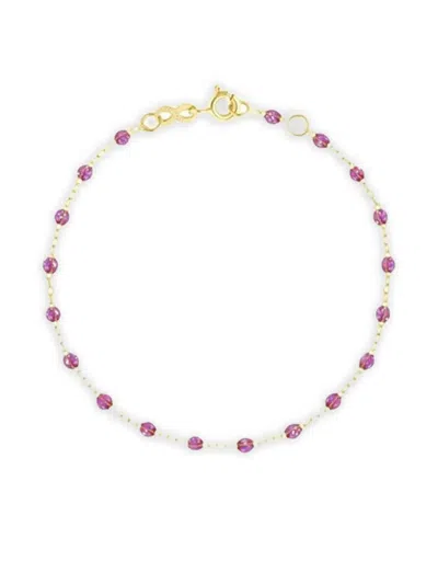 Gigi Clozeau 18k Yellow Gold Galaxy Beaded Bracelet In Pink